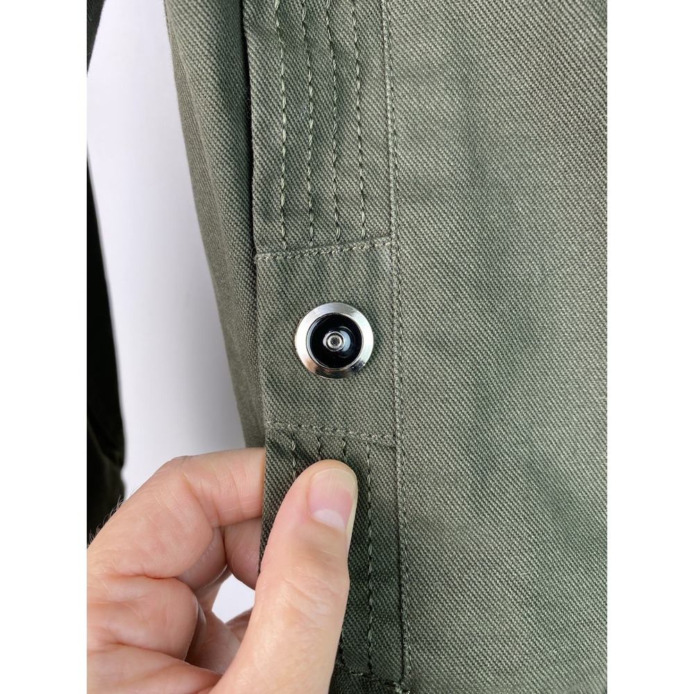 LD Kasild Men's S Olive Green Full Zip Military Lined Cotton Bomber Army Jacket - Picture 2 of 11